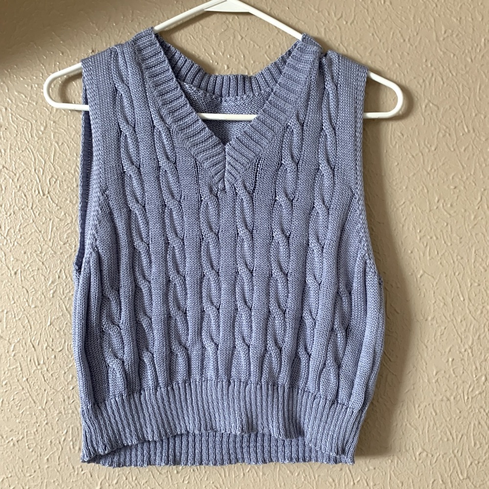 Baby blue sweater vest